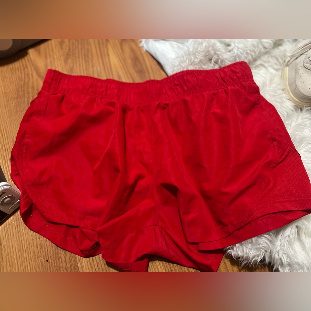 Women’s athletic shorts red
